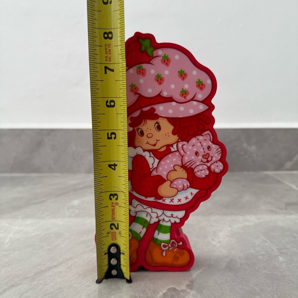 Strawberry Shortcake Cat Wooden Lacquer Figure Wall Hanging Table Home Decor - Picture 13 of 13